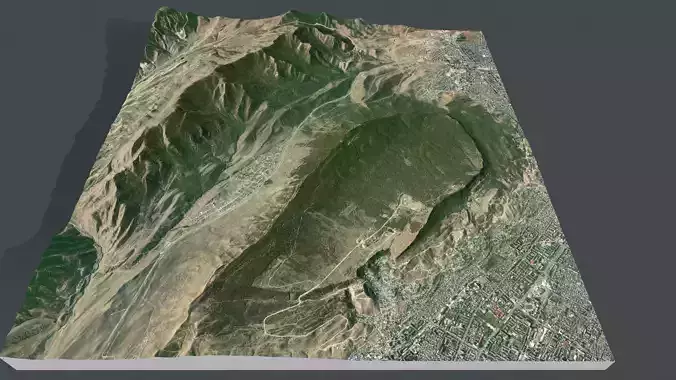 Mountain landscape Tarki-Tau Makhachkala Dagestan Russia 3D model Mountain landscape Tarki-Tau Makhachkala Dagestan Russia 3D model