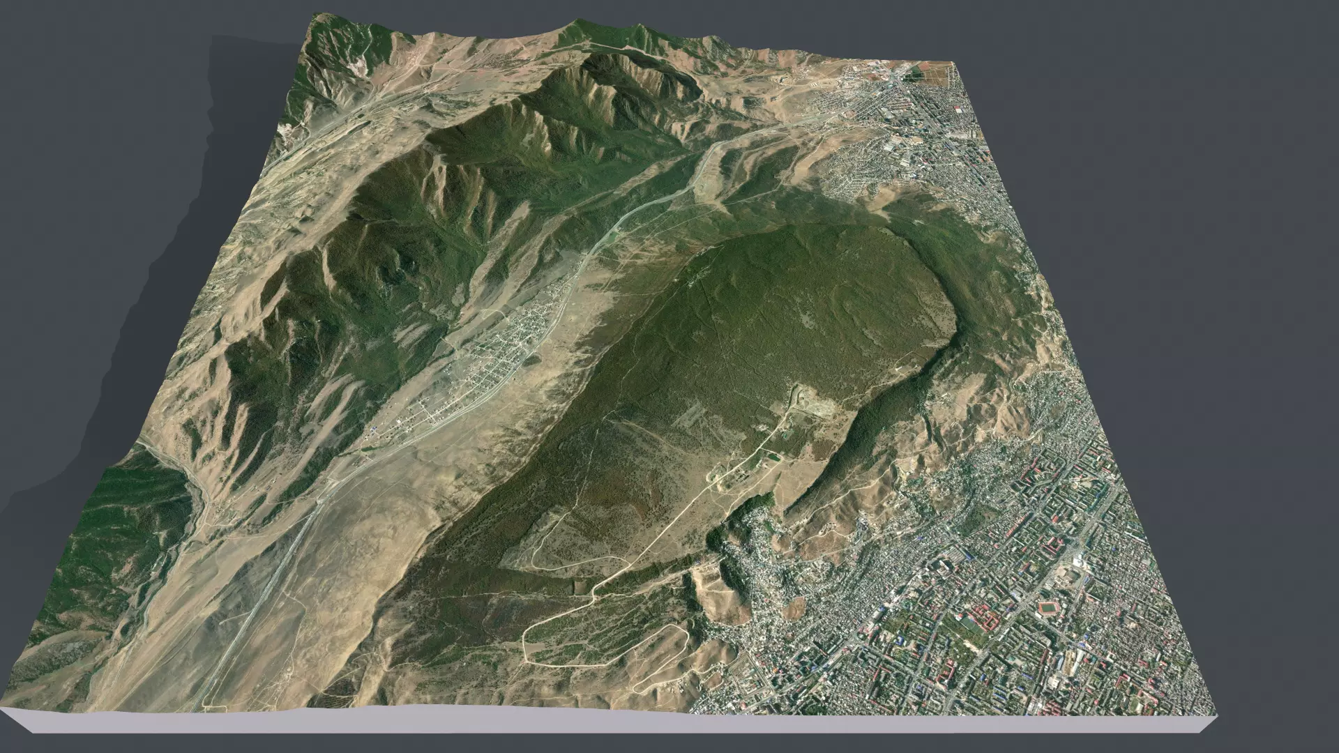 Mountain landscape Tarki-Tau Makhachkala Dagestan Russia 3D model_0