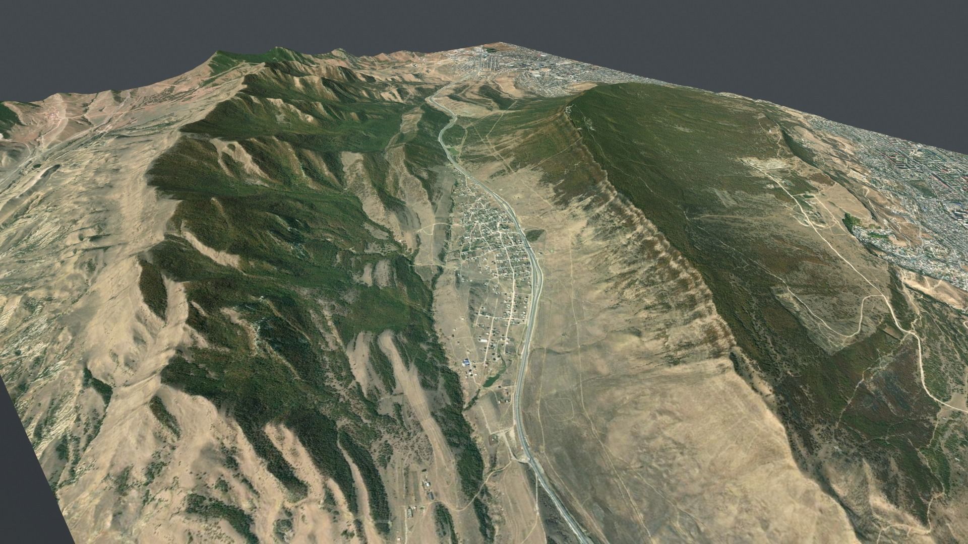 Mountain landscape Tarki-Tau Makhachkala Dagestan Russia 3D model_9