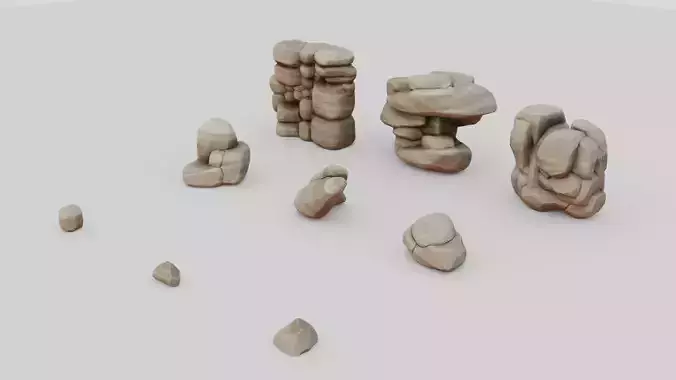 Stylized Stones 01