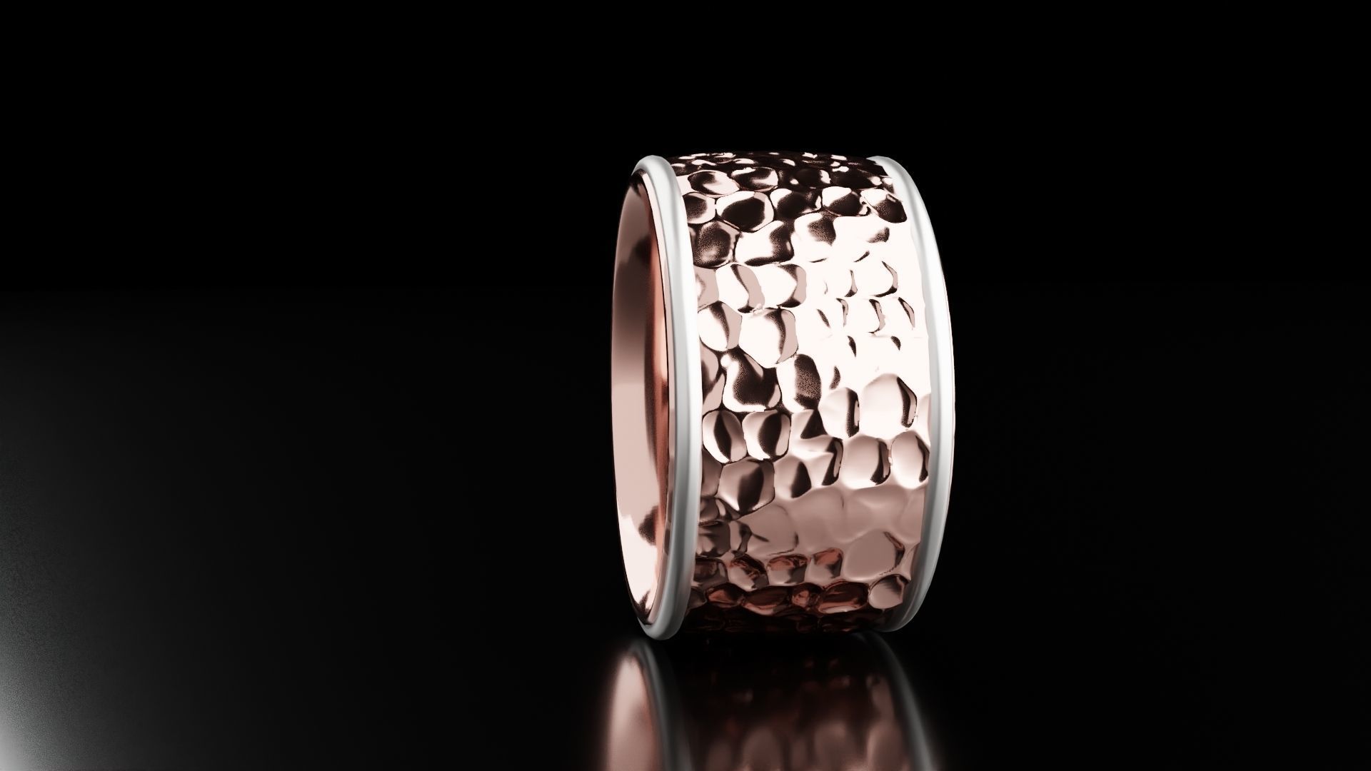 Rose Gold Ring 3D print model_1