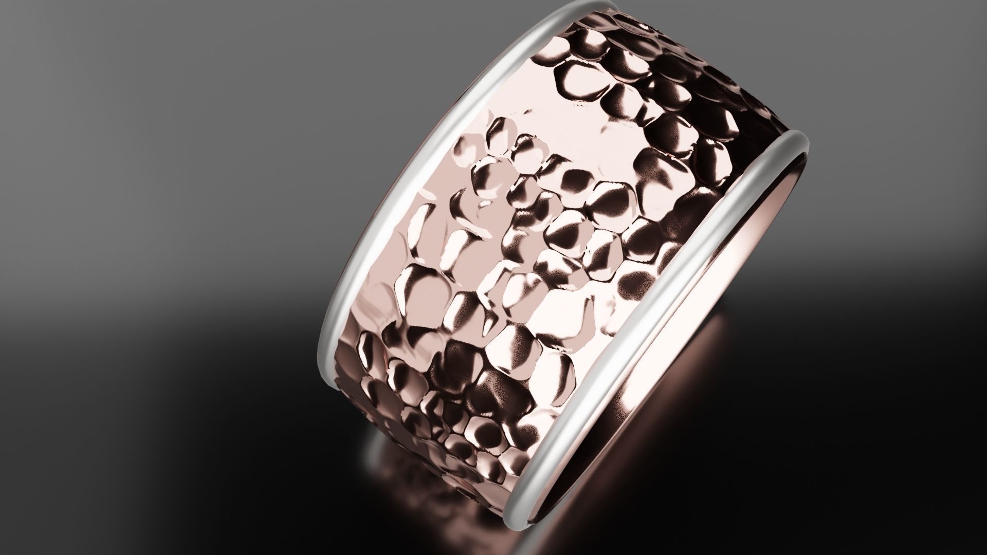 Rose Gold Ring 3D print model_2