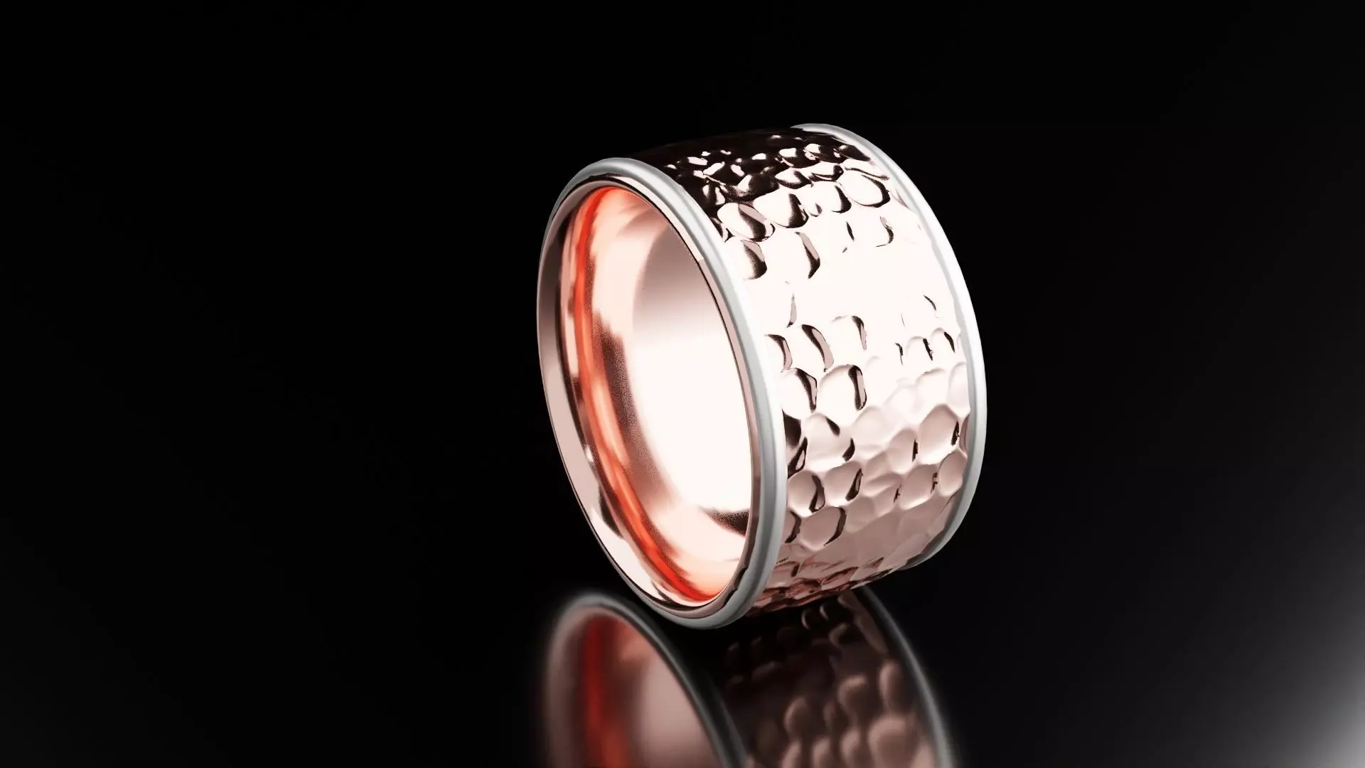 Rose Gold Ring 3D print model_0