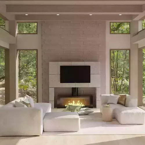 Living Room 3 Blender Scene - DAY and NIGHT 2Versions