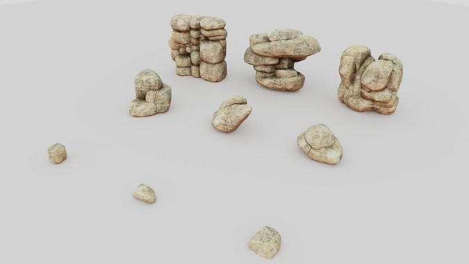 Stylized Stones 05 Low-poly 3D model
