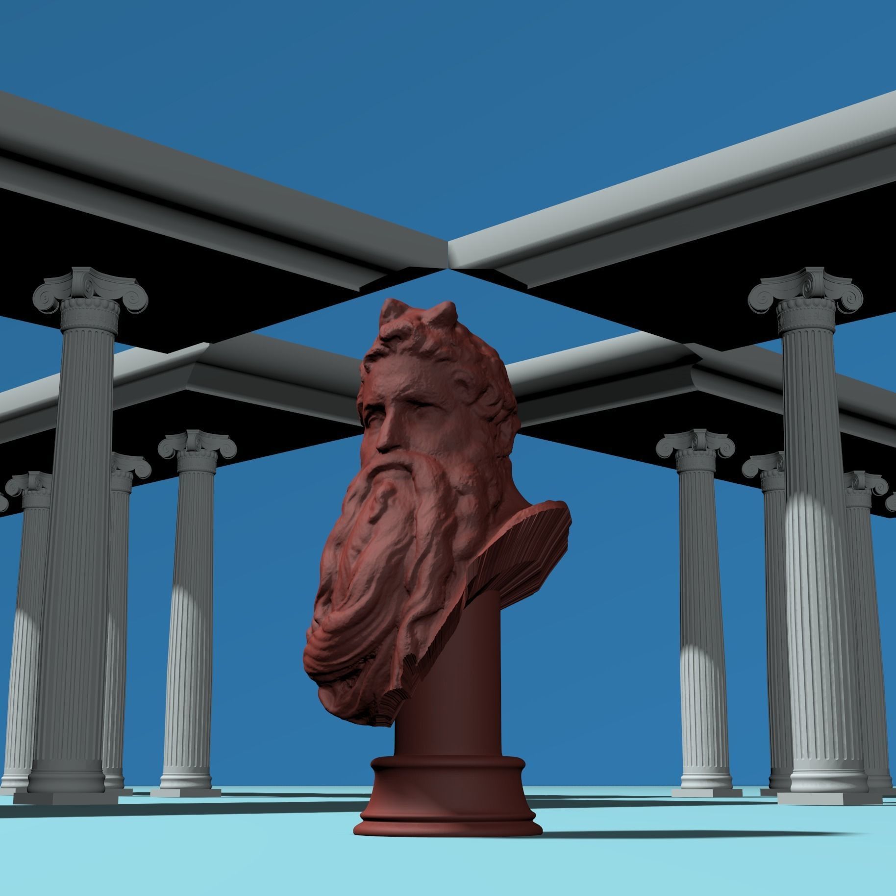 Moses Bust and Qaeda 3D print model_8