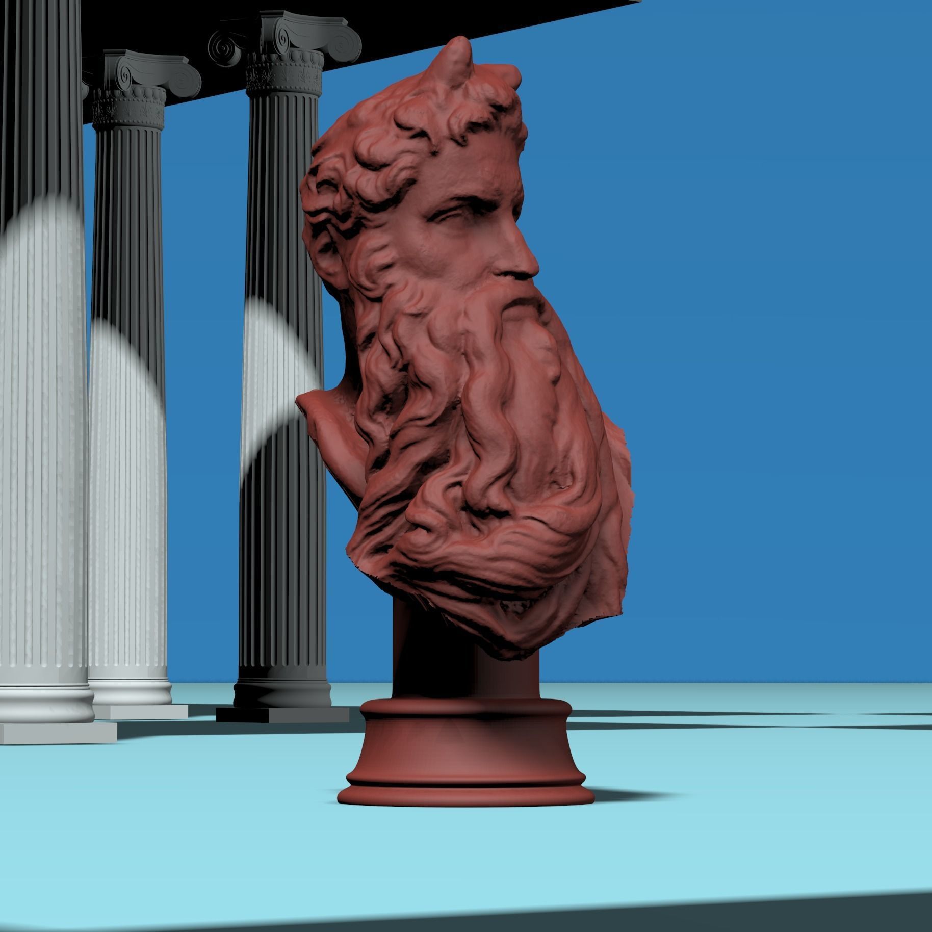 Moses Bust and Qaeda 3D print model_6