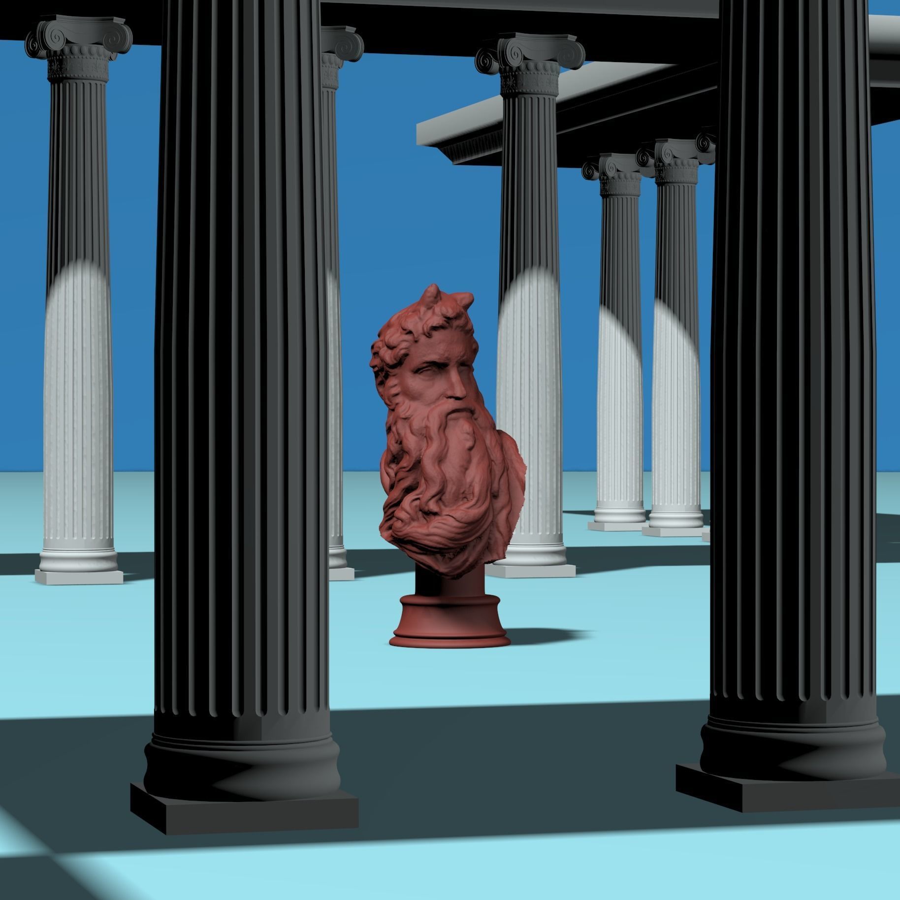 Moses Bust and Qaeda 3D print model_3