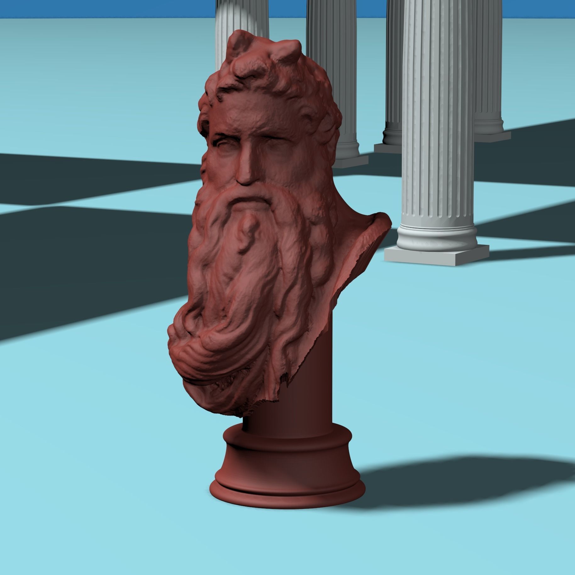 Moses Bust and Qaeda 3D print model_5