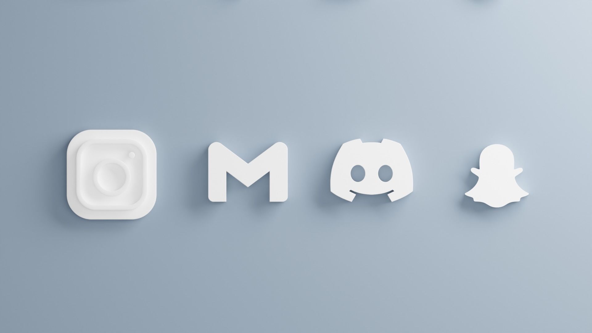 Set of Social Media 3D Icons 3D model_6