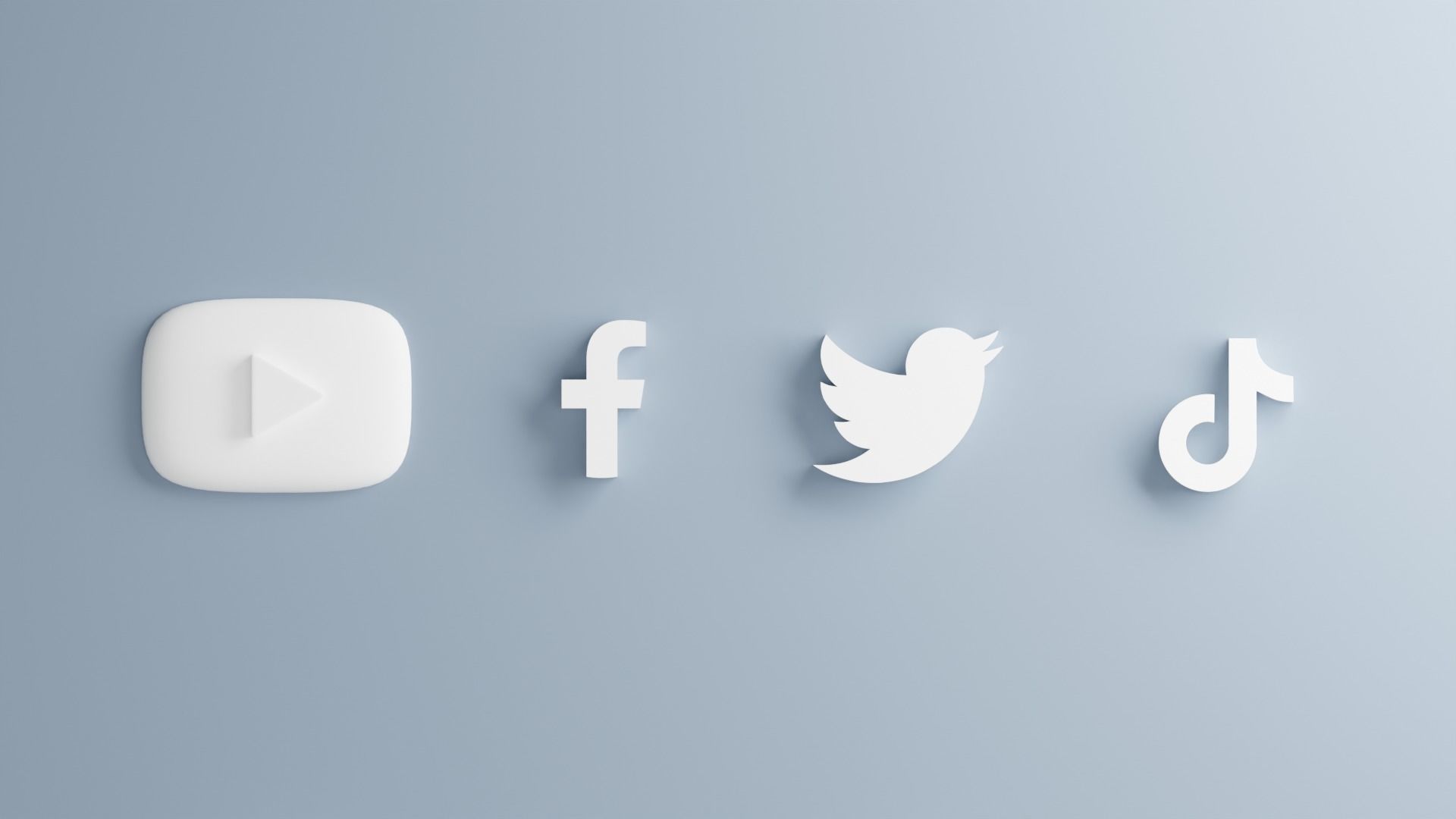 Set of Social Media 3D Icons 3D model_5