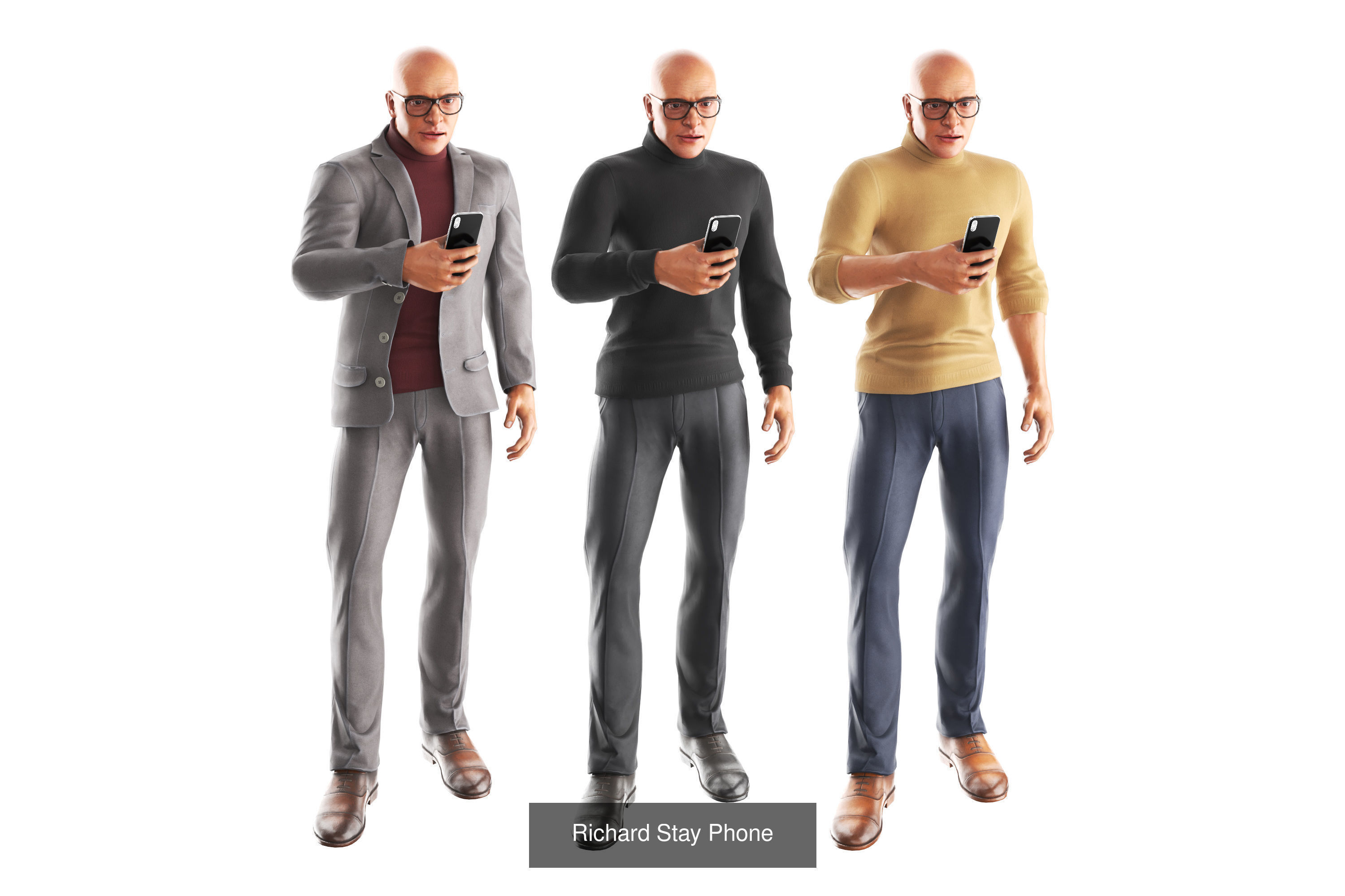 Richard Poses Bundle 3D Model Collection_15