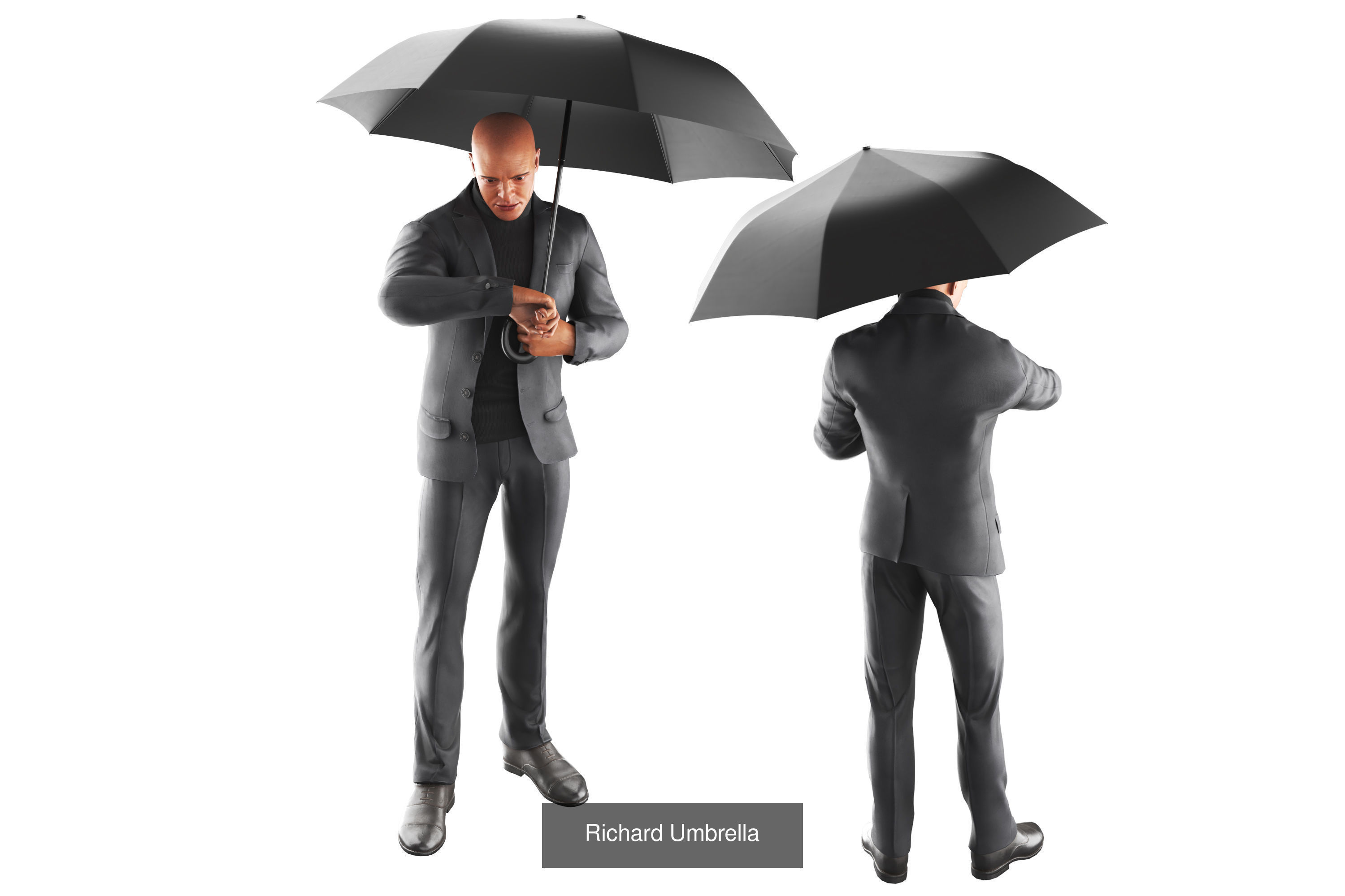 Richard Poses Bundle 3D Model Collection_17