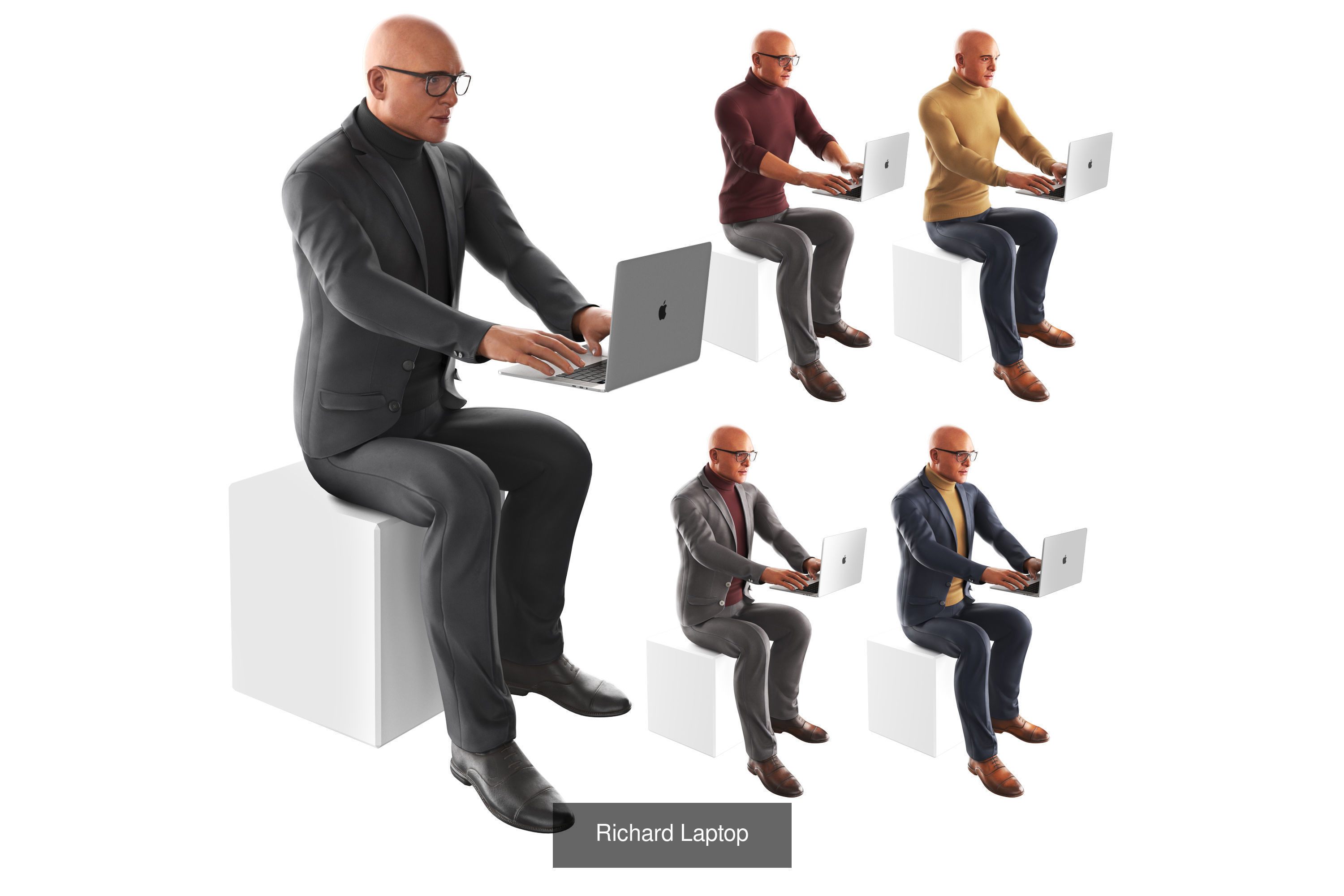 Richard Poses Bundle 3D Model Collection_20