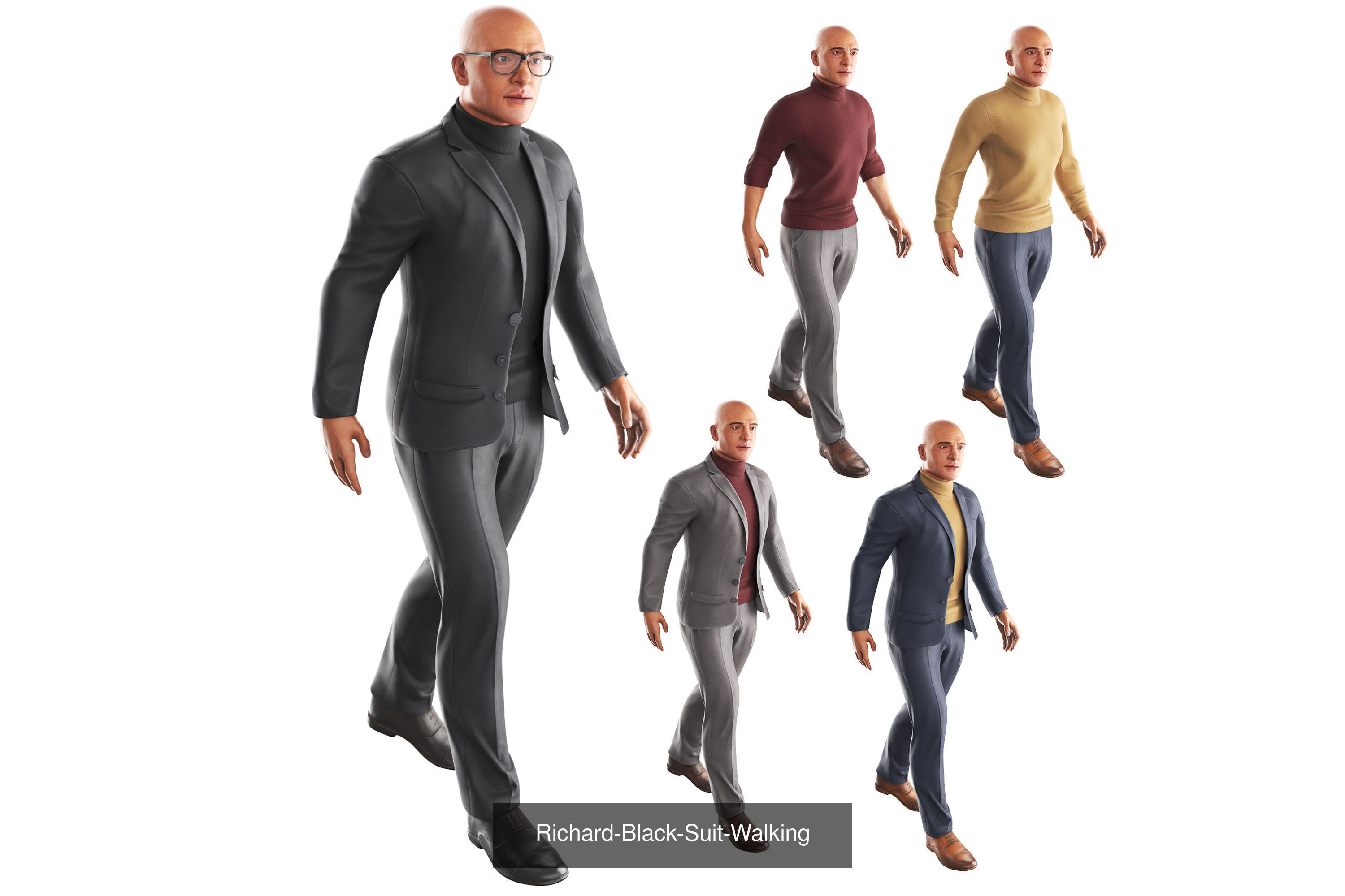 Richard Poses Bundle 3D Model Collection_18