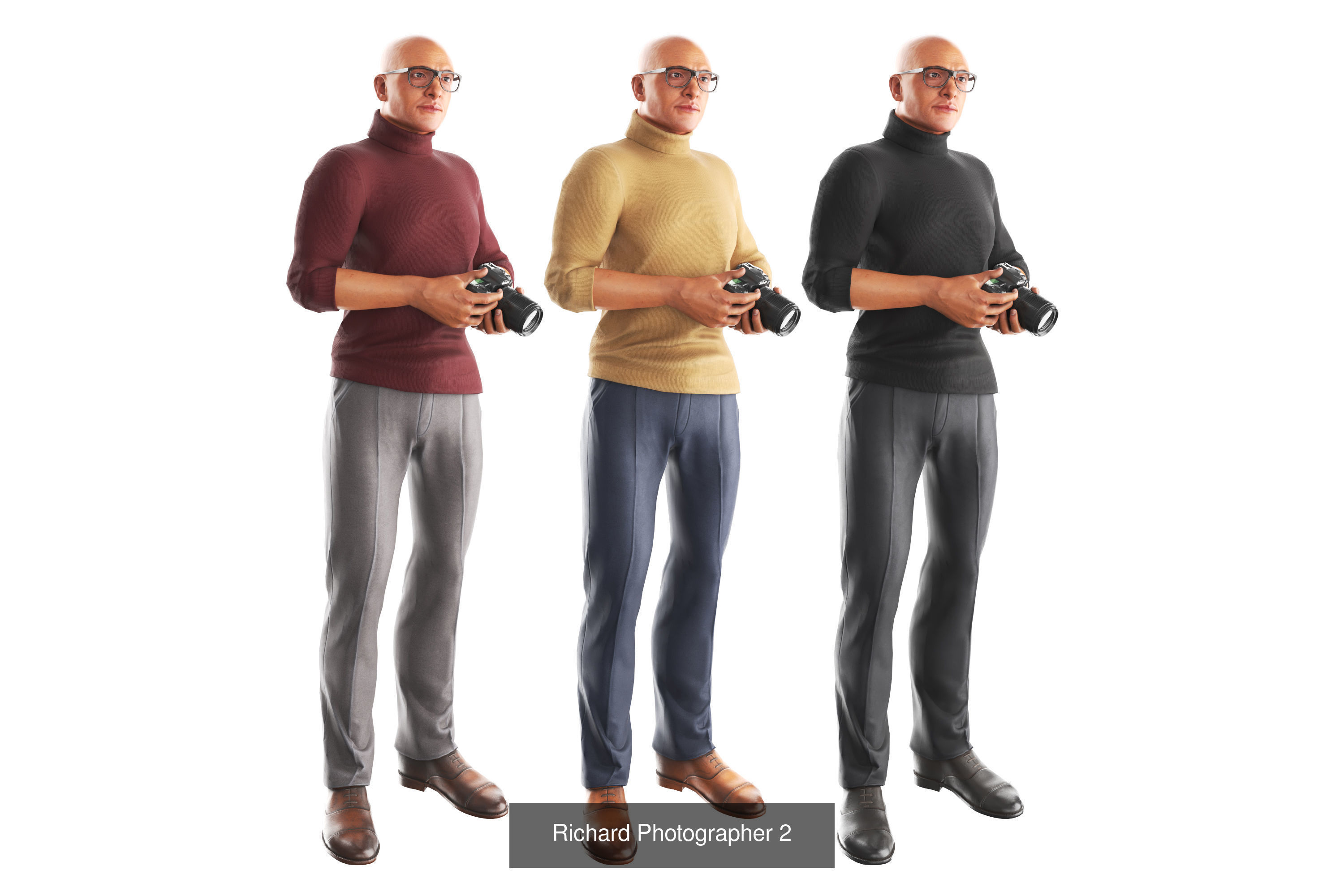 Richard Poses Bundle 3D Model Collection_8