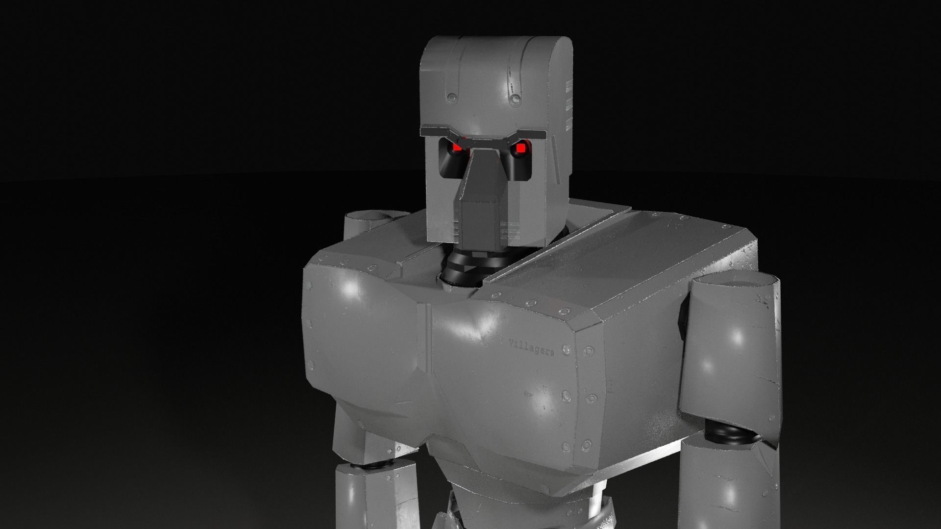 Low Poly Iron Golem 3D Model Free low-poly 3D model_9