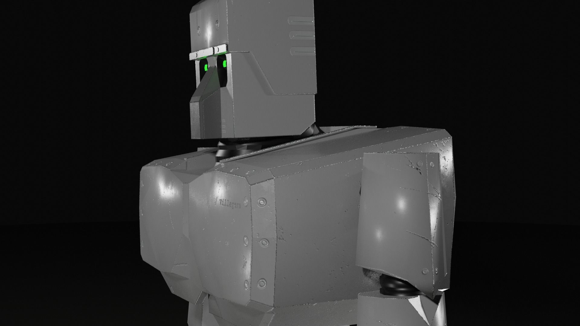 Low Poly Iron Golem 3D Model Free low-poly 3D model_5