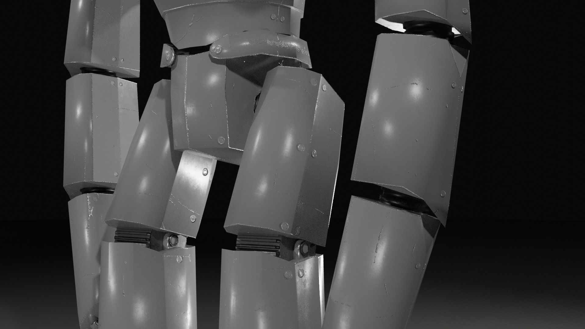 Low Poly Iron Golem 3D Model Free low-poly 3D model_6