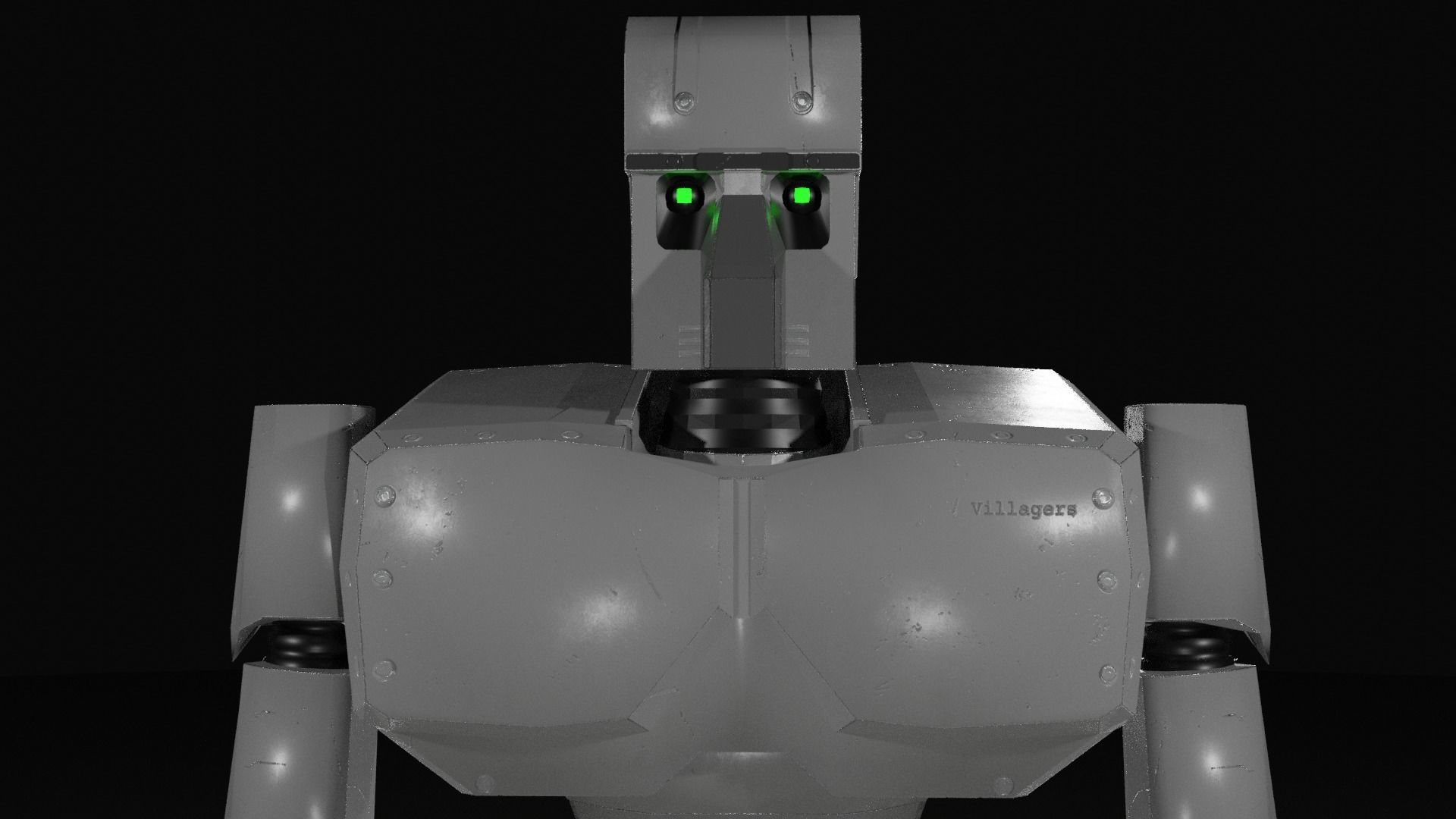 Low Poly Iron Golem 3D Model Free low-poly 3D model_2