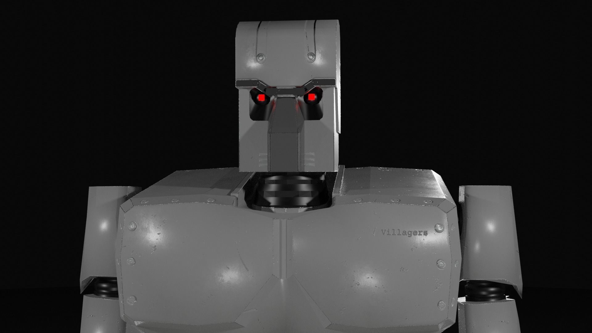 Low Poly Iron Golem 3D Model Free low-poly 3D model_8