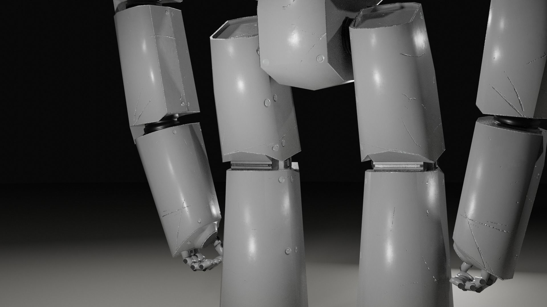 Low Poly Iron Golem 3D Model Free low-poly 3D model_7