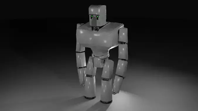 Low Poly Iron Golem 3D Model