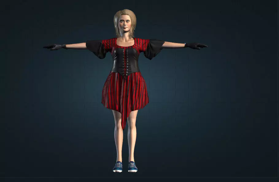 ANA T POSE CHATACTER 3D model