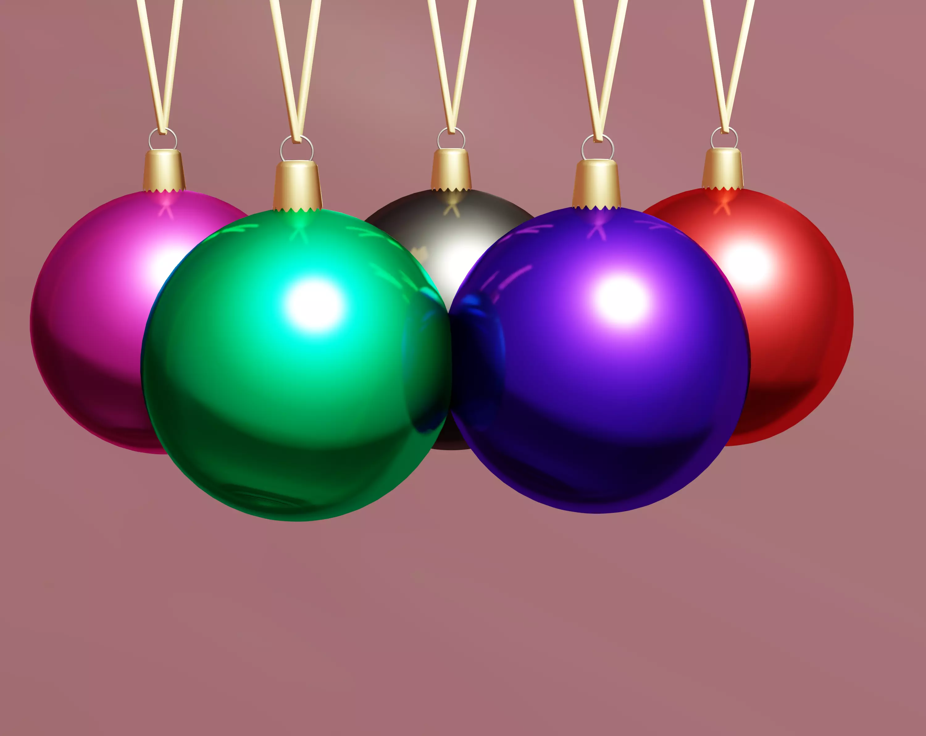 Christmas Ornaments Set Free low-poly 3D model