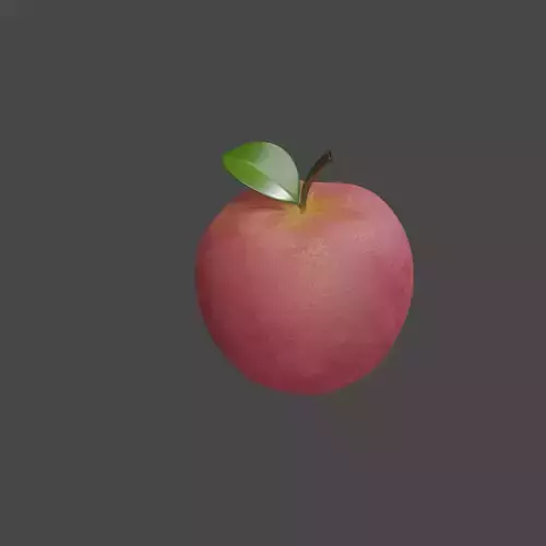 realistic aple apple with leaf