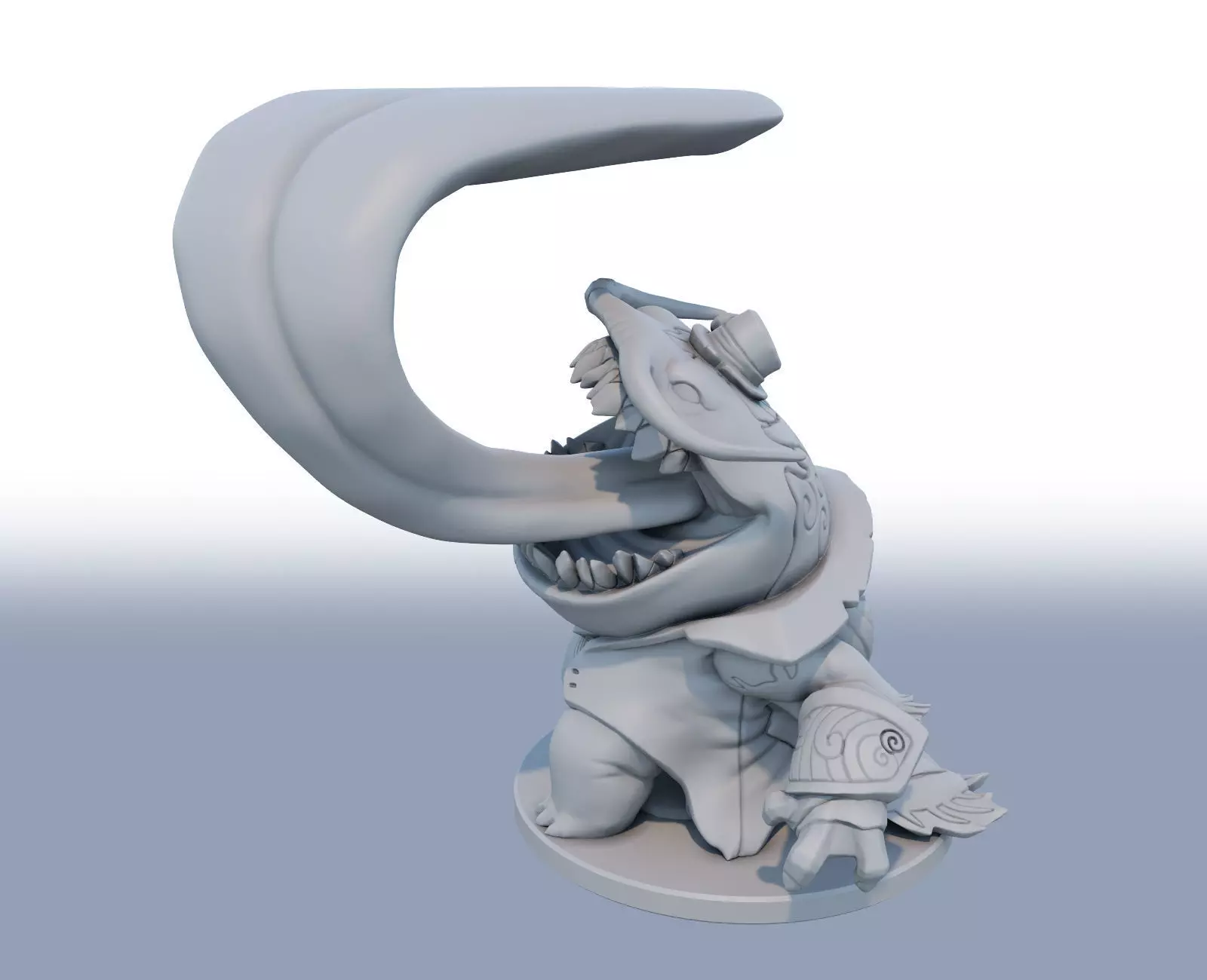Tahm Kench League of Legends 3D print model 3D print model_0
