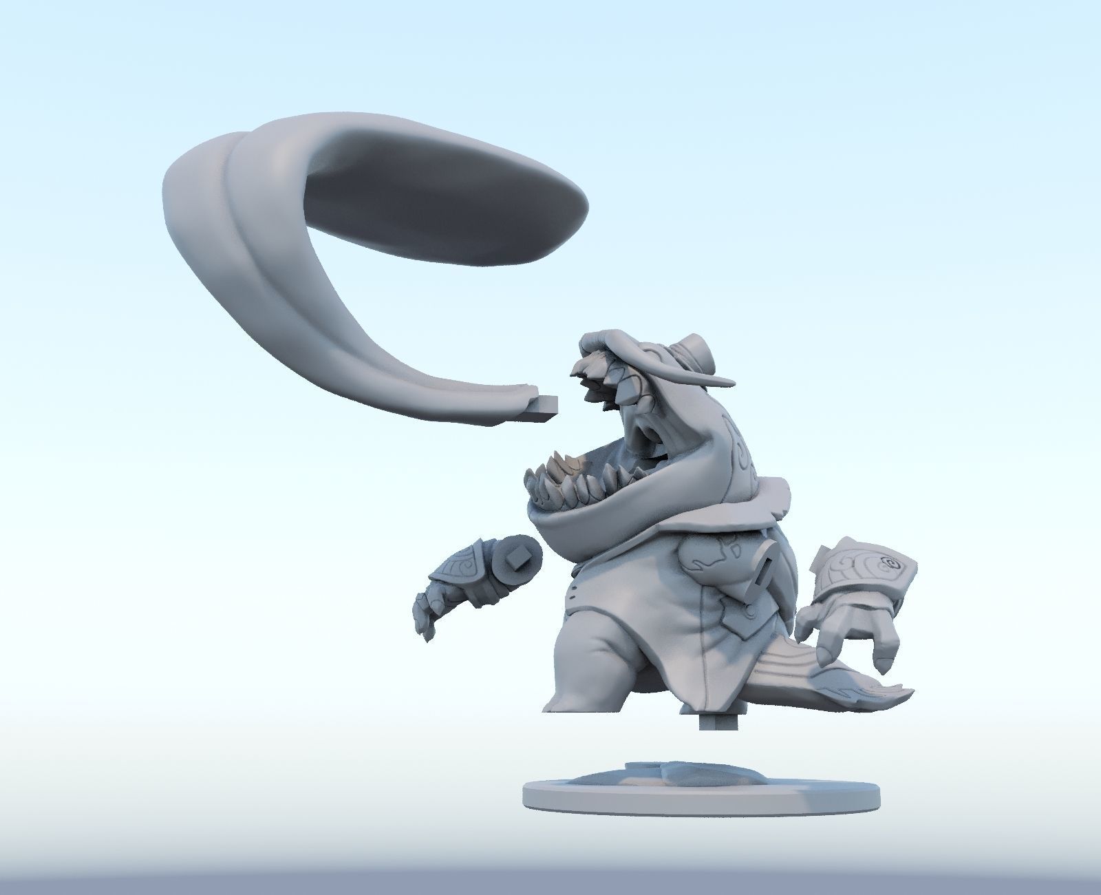 Tahm Kench League of Legends 3D print model 3D print model_8