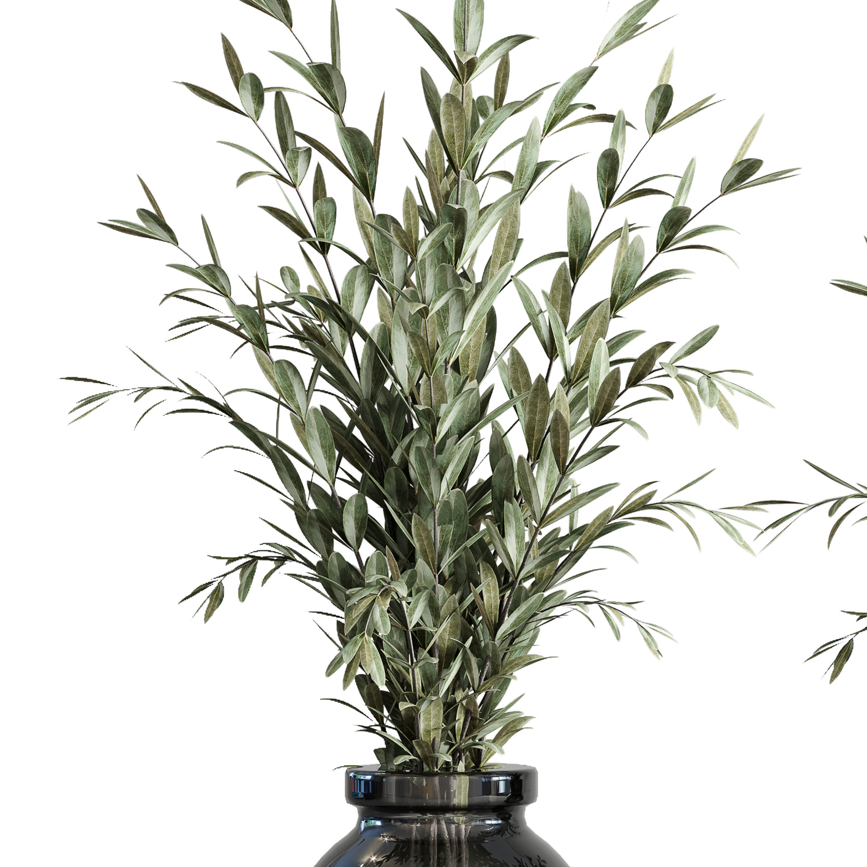 Olives in vases galss 3D model_2