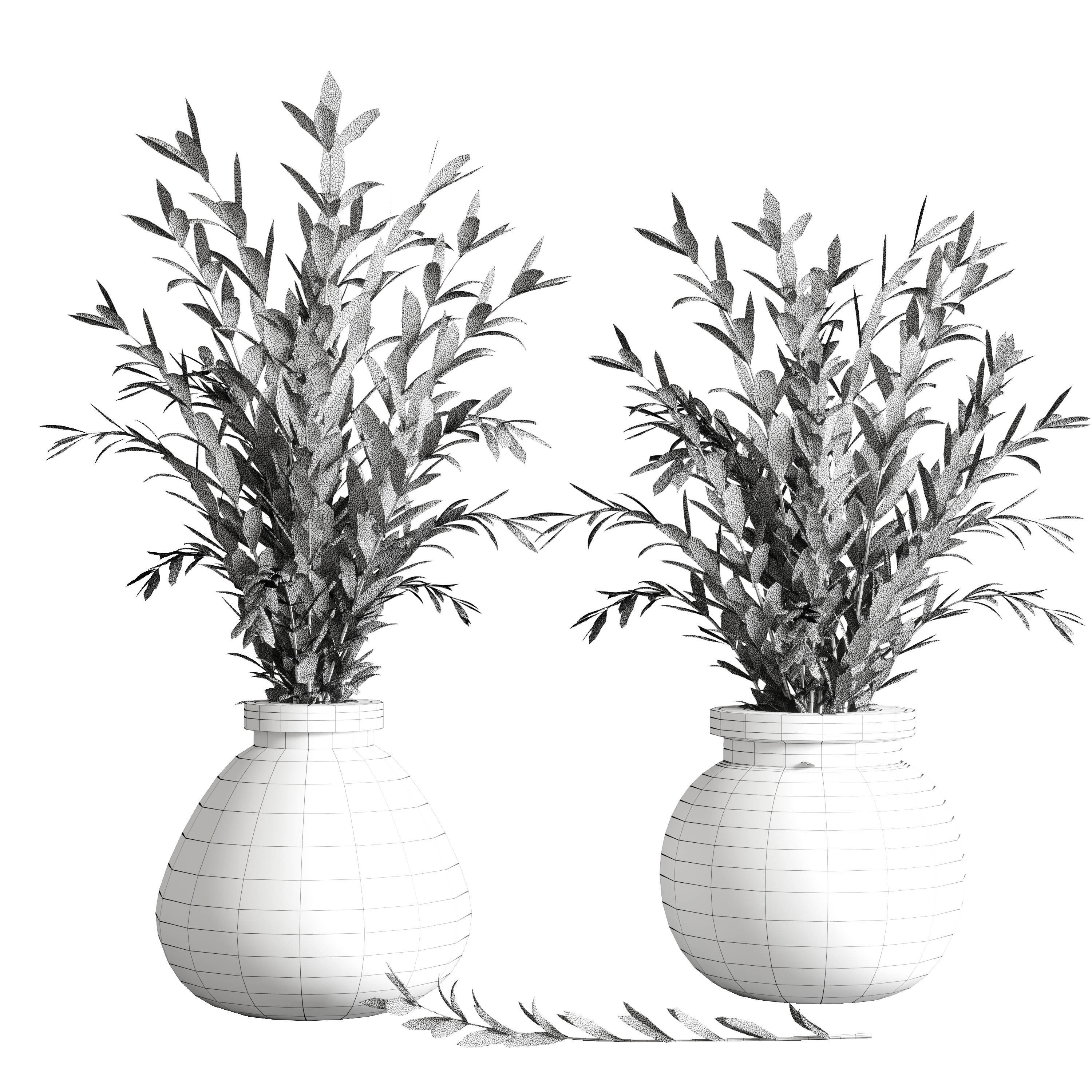 Olives in vases galss 3D model_5