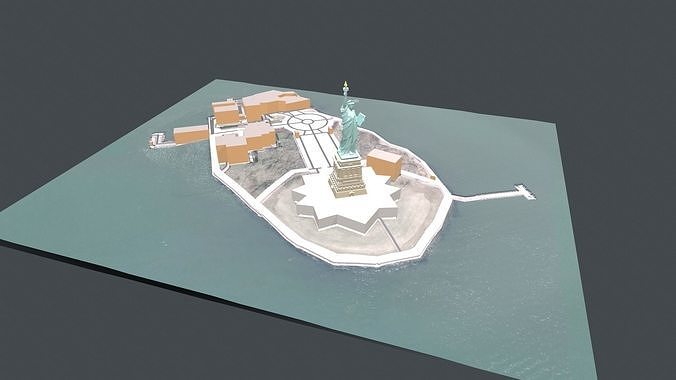 Liberty Island New York USA  3D model