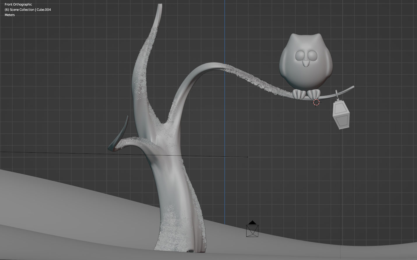 Owl cartoon Free 3D model_1