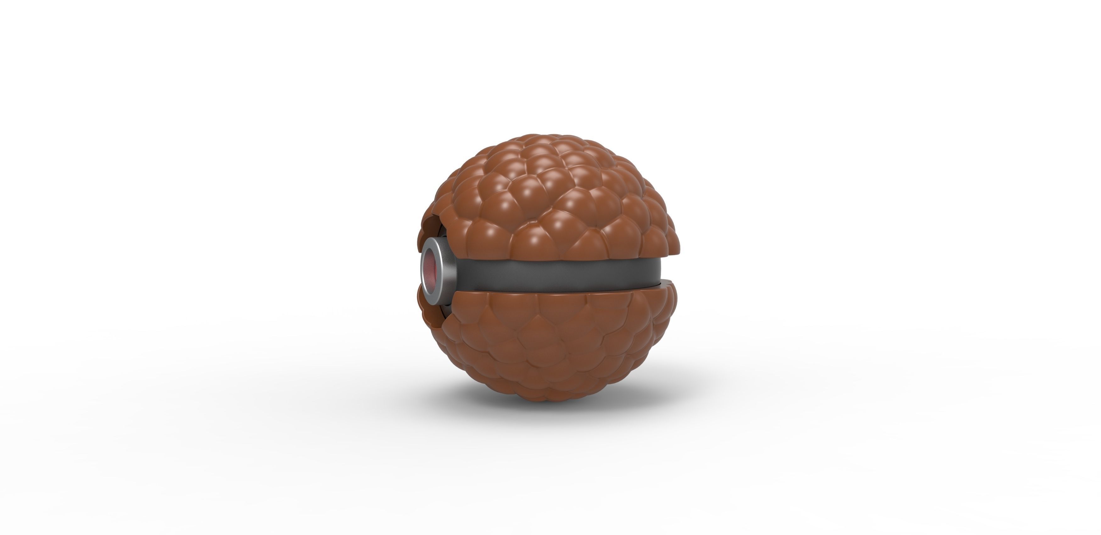 Bubbly chocolate orb 3D print model_5