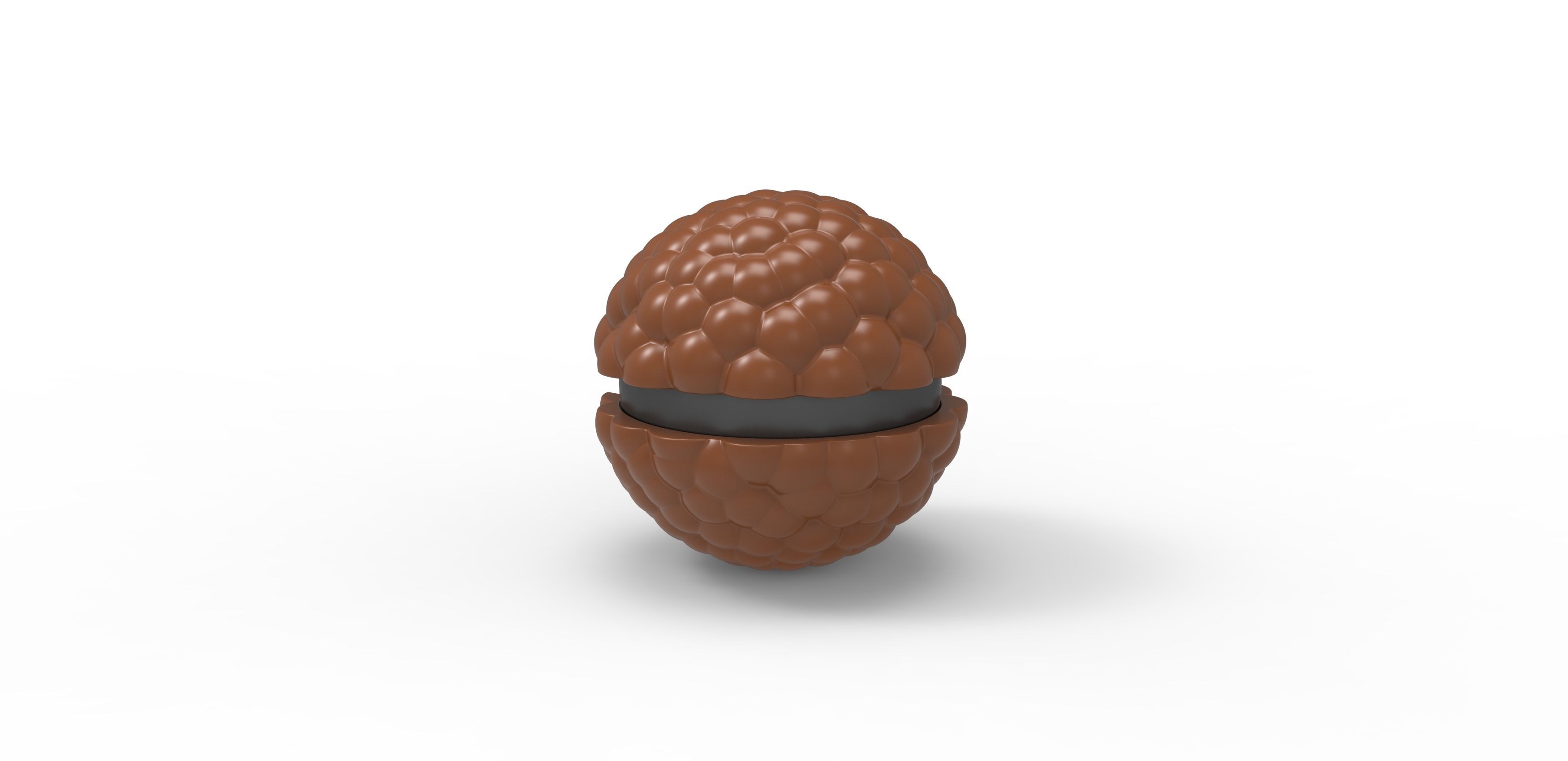 Bubbly chocolate orb 3D print model_7