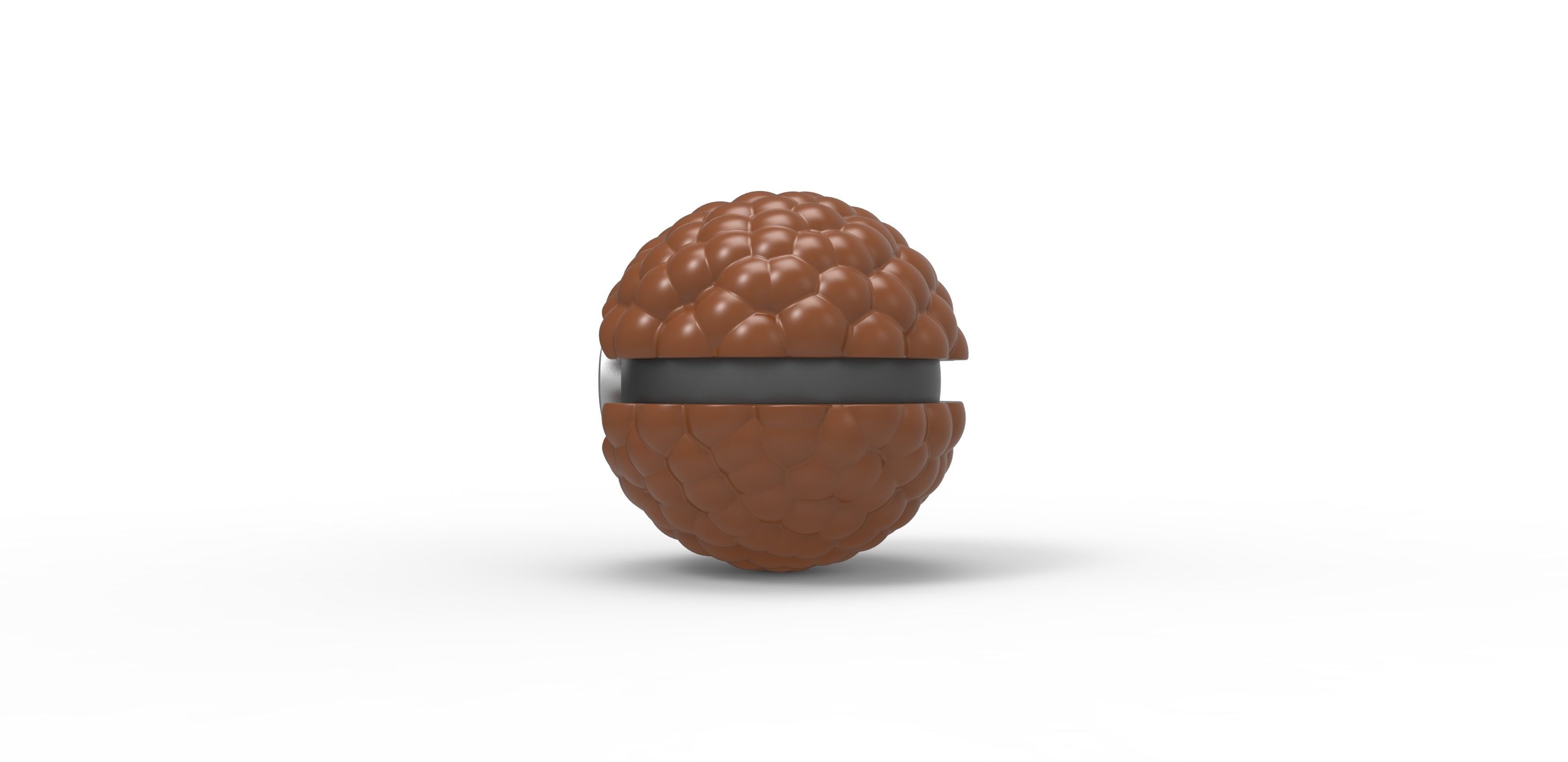 Bubbly chocolate orb 3D print model_6