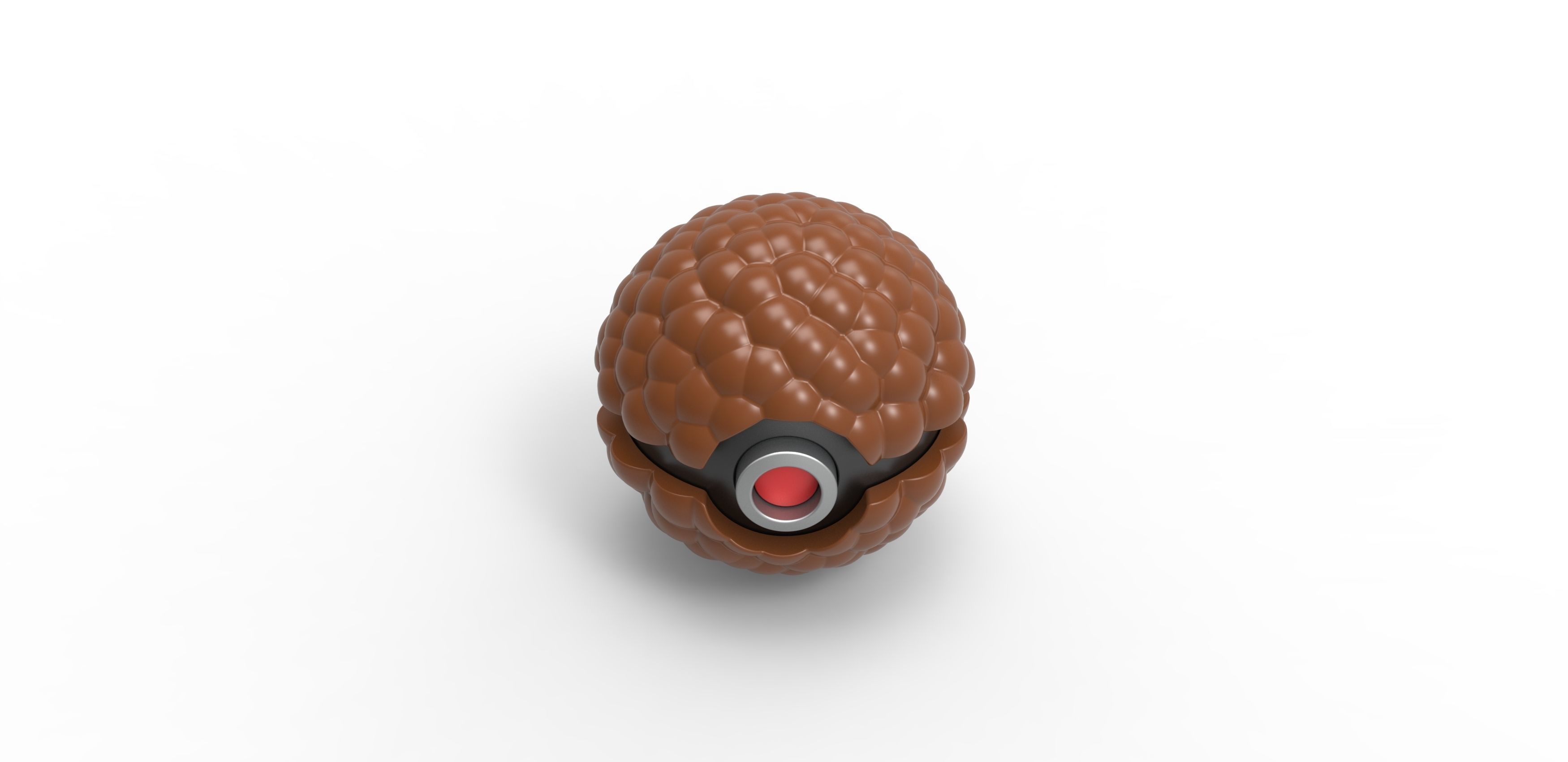 Bubbly chocolate orb 3D print model_3