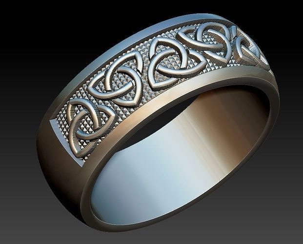 Triquette Ring Anel Triqueta 3D print model