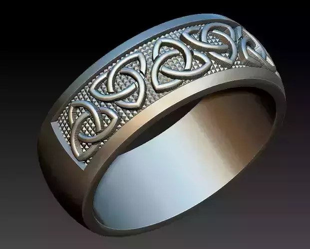 Triquette Ring Anel Triqueta 3D print model