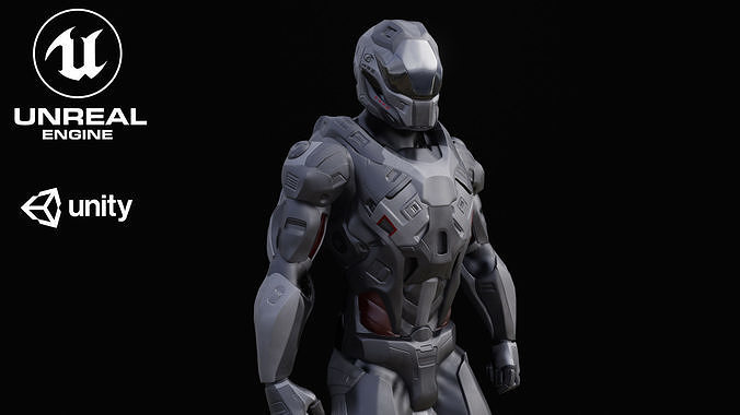 Sci-Fi Character 3 Low-poly 3D model