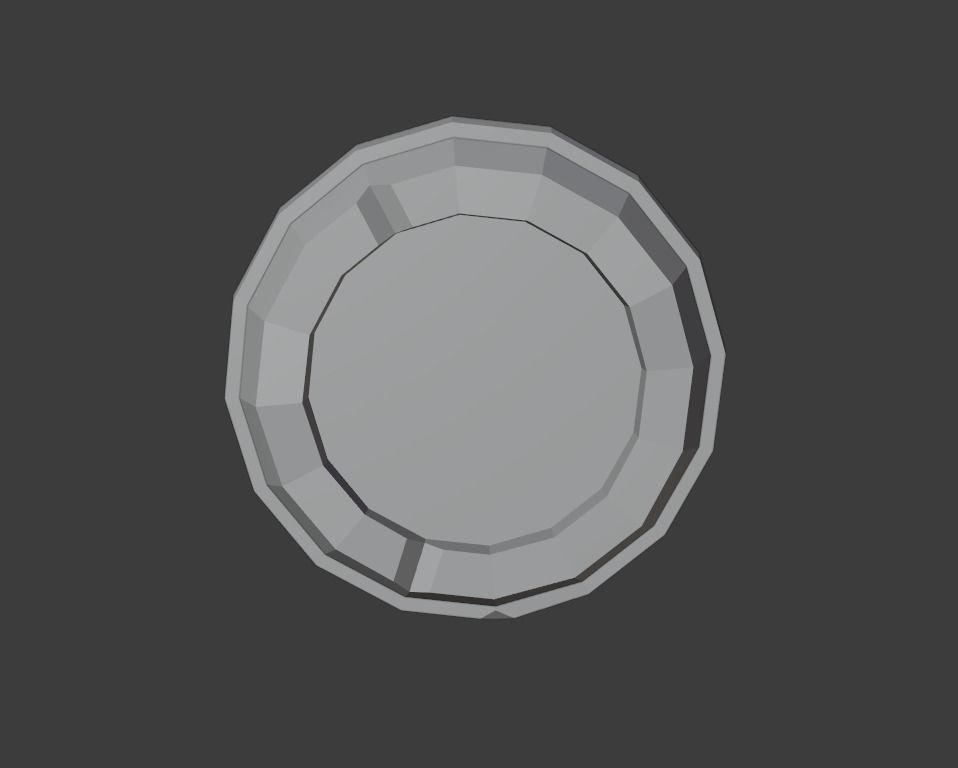 Low Poly Wooden Barrel 3D model_9