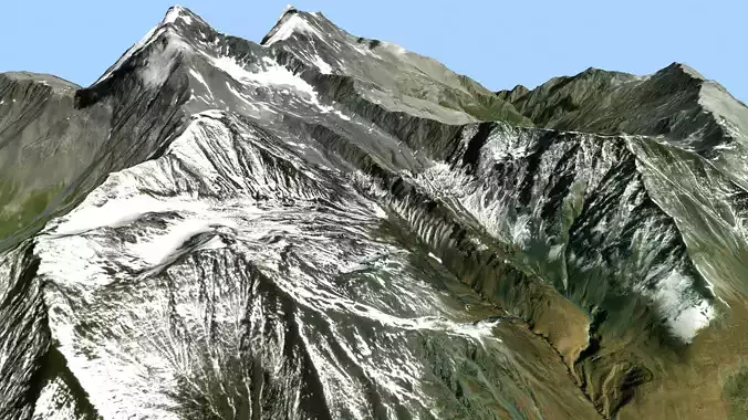 Mountain landscape Tebulosmta 4492 m Russia Checenija