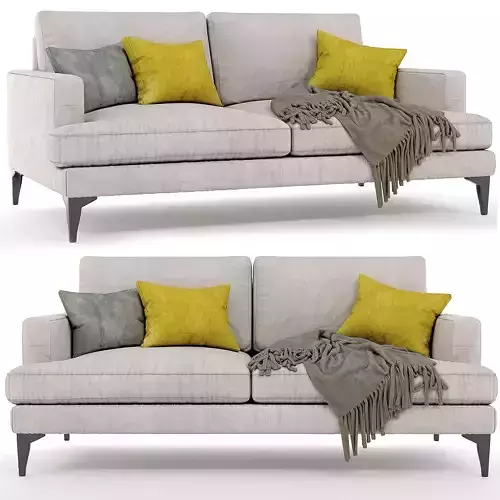 West Elm Andes 2 Seats Sofa 3D model