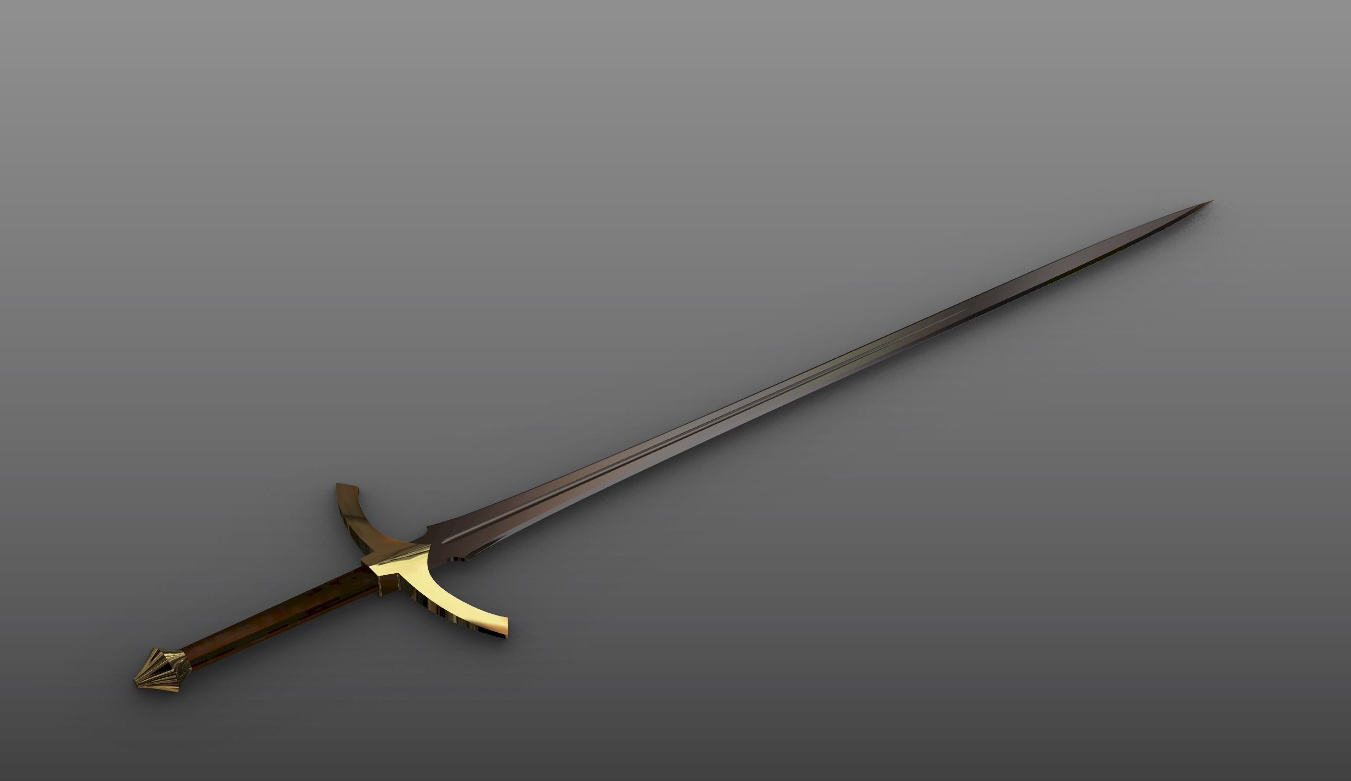 Long Sword 3D model_3