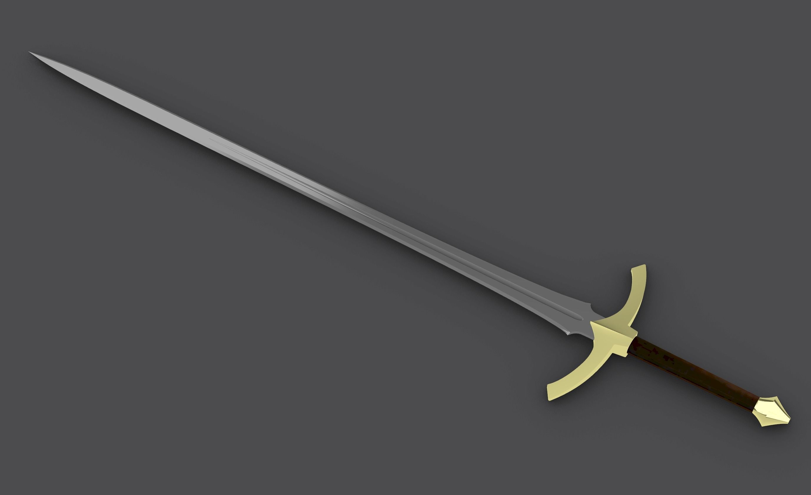 Long Sword 3D model_2
