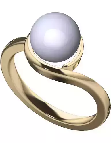 simple pearld ring 