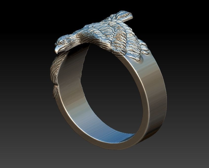 Eagle Ring 3D print model_5